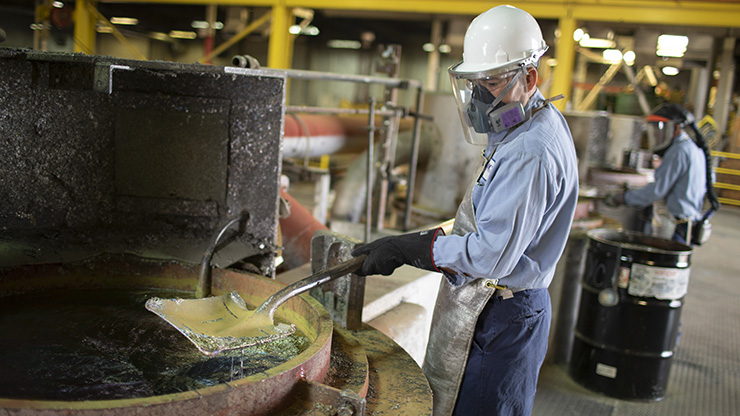 A Seafab Metals Company employee at work.