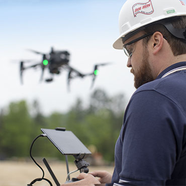 David Boren operates above-ground drone mining technology to generate topographic images and estimate volume in stockpiles of metal concentrates.