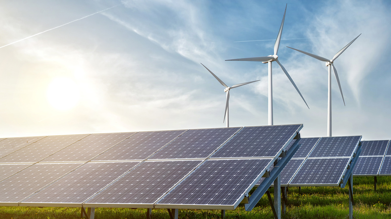 Lead batteries store energy generated by wind turbines and solar panels.